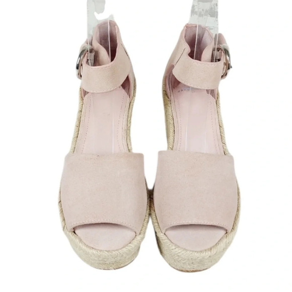 Marc Fisher alita platform wedge espadrille sandal sz 9.5 new in box light pink - Picture 3 of 8